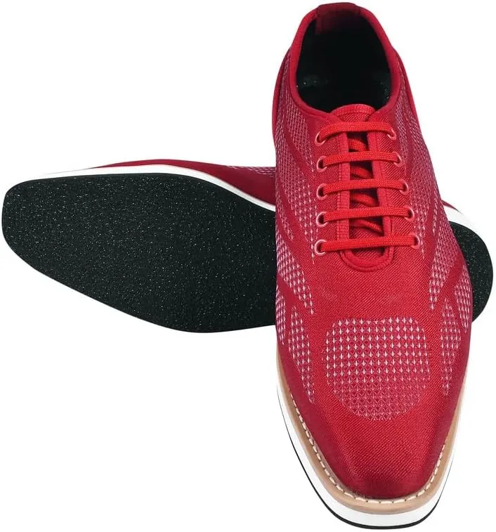LIBERTYZENO Mens Canvas Textile & Suede Leather Adults Lace Up Casual Shoes for Prom Graduation