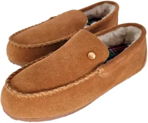 Life is Good Women's Slippers, 302795W - Suede Close Back Indoor/Outdoor Venetian Moccasin Slip-Ons Slipper with Faux Fur or Plaid Lining Cushioned Footbed & EVA Outsoles