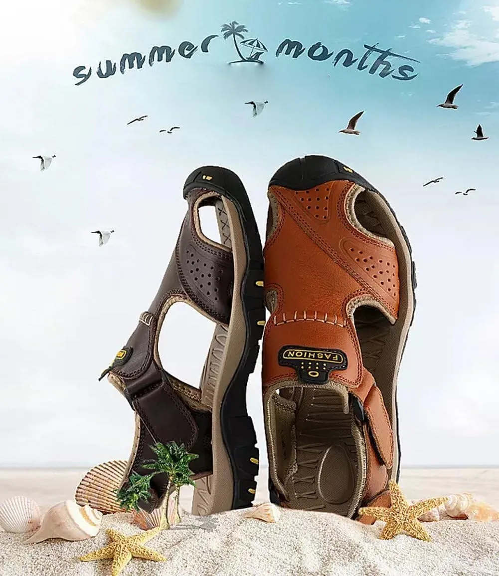 Maesty Mens Hiking Sandals Summer Athletic Comfortable Slippers Waterproof?Breathable Outdoor Sports Beach Shoes