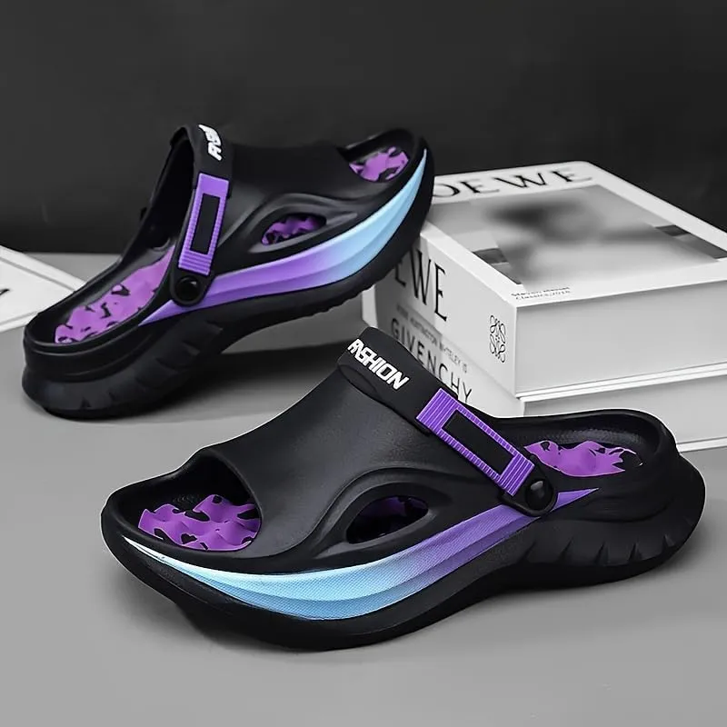Men's Fashion Clogs Slippers, Lightweight EVA Material, Breathable Soft Sole, Casual Versatile Indoor Outdoor Slide Sandal