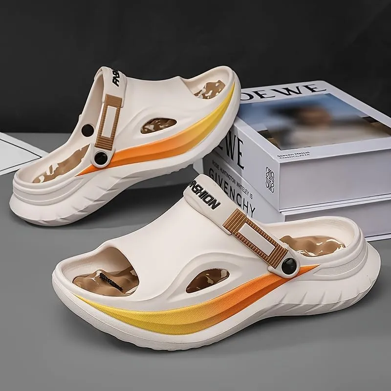 Men's Fashion Clogs Slippers, Lightweight EVA Material, Breathable Soft Sole, Casual Versatile Indoor Outdoor Slide Sandal