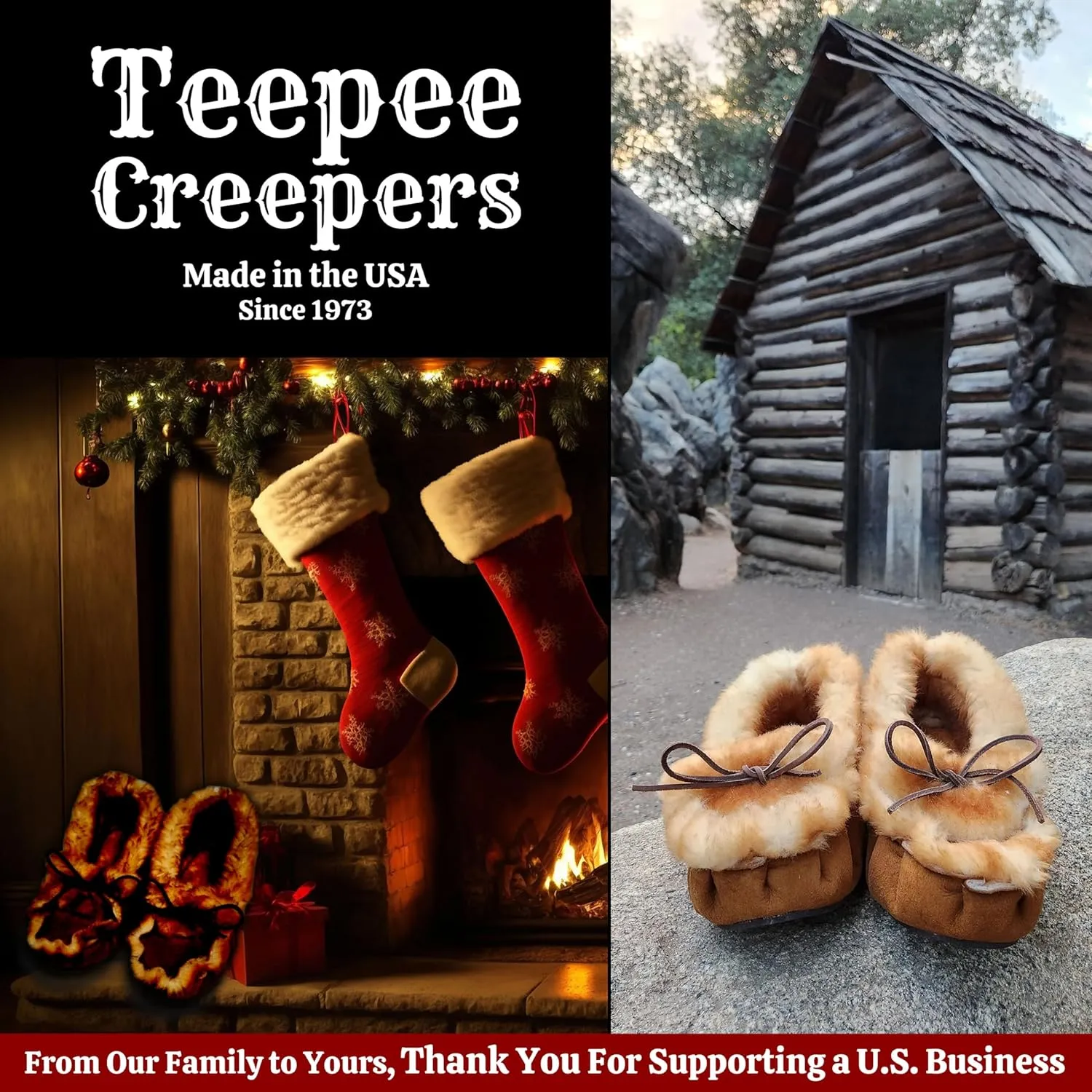 Men's Sheepskin Moccasin Slippers - With Sole - Made In The USA