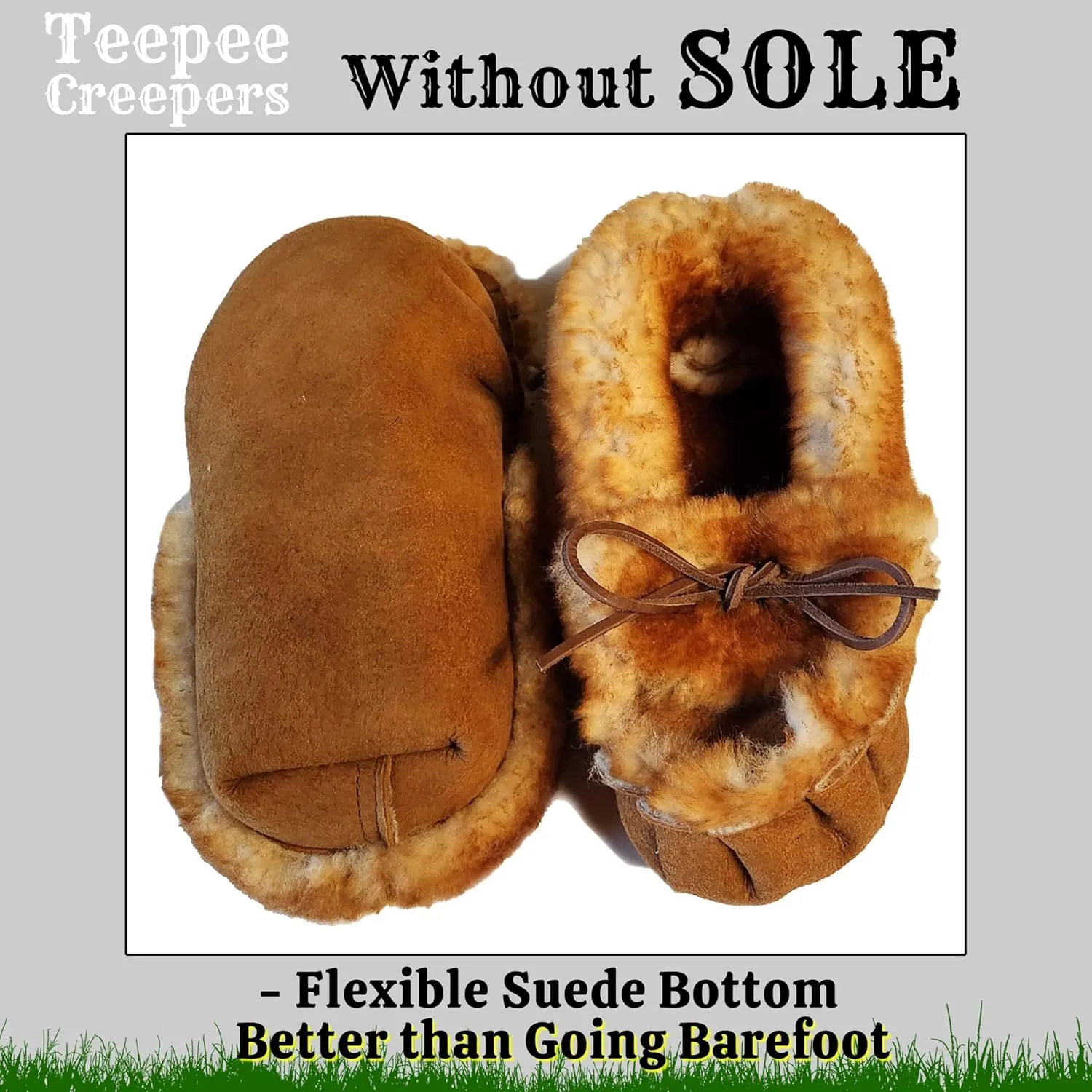 Men's Sheepskin Moccasin Slippers - Without Sole - Made In The USA