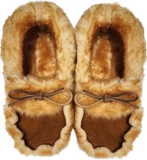 Men's Sheepskin Moccasin Slippers - Without Sole - Made In The USA