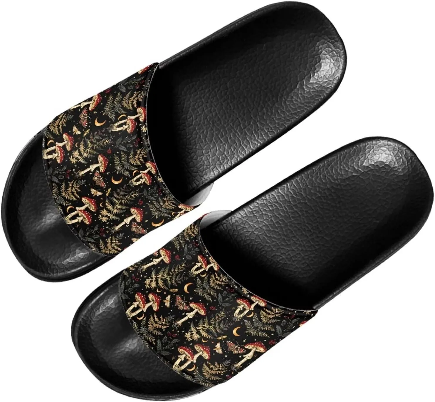 Mens Slide Sandal Slippers Open Toe Flat Slides House Slippers Shower Sandals for Home Beach Pool