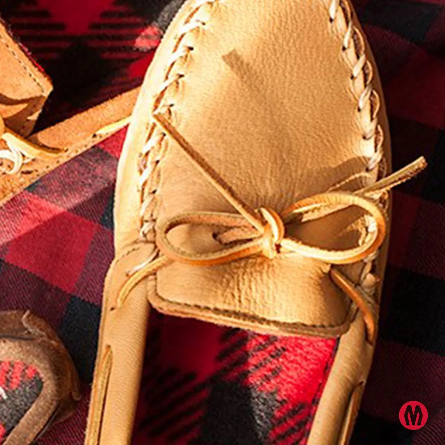 Minnetonka Men's Moose with Fleece Moccasin