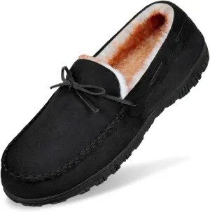 MIXIN Mens Slippers Indoor Outdoor Memory Foam House Shoes Anti-Slip Moccasins Slippers for Men