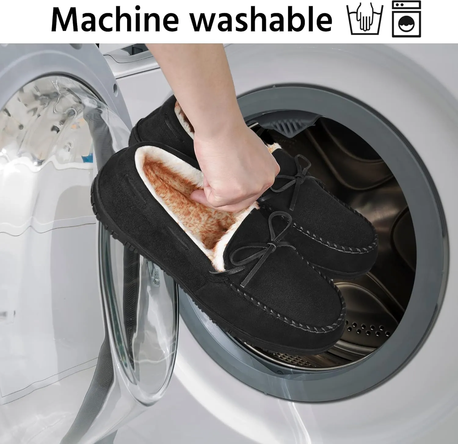 MIXIN Mens Slippers Indoor Outdoor Memory Foam House Shoes Anti-Slip Moccasins Slippers for Men