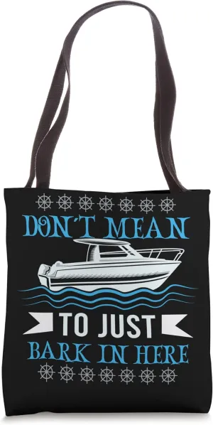 Nautical Boating Speed Boat Captain Pontoon Cruising Ship Tote Bag