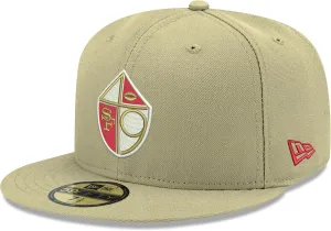 New Era Men's Gold San Francisco 49ers Omaha Throwback 59FIFTY Fitted Hat