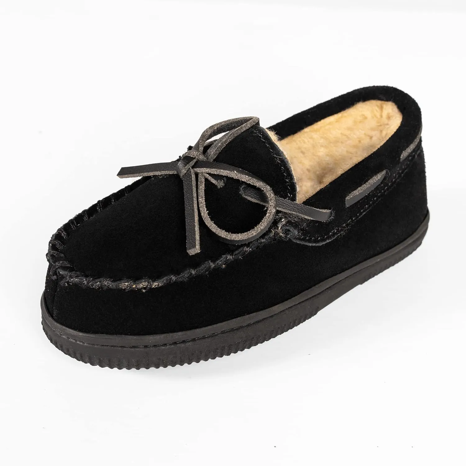 NORTY Moccasin House Slippers for Kids- Slip-On Toddler Shoes for Boys and Girls - Suede - Runs True to Size