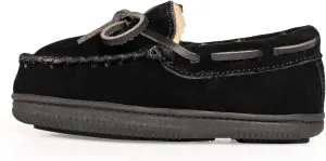 NORTY Moccasin House Slippers for Kids- Slip-On Toddler Shoes for Boys and Girls - Suede - Runs True to Size