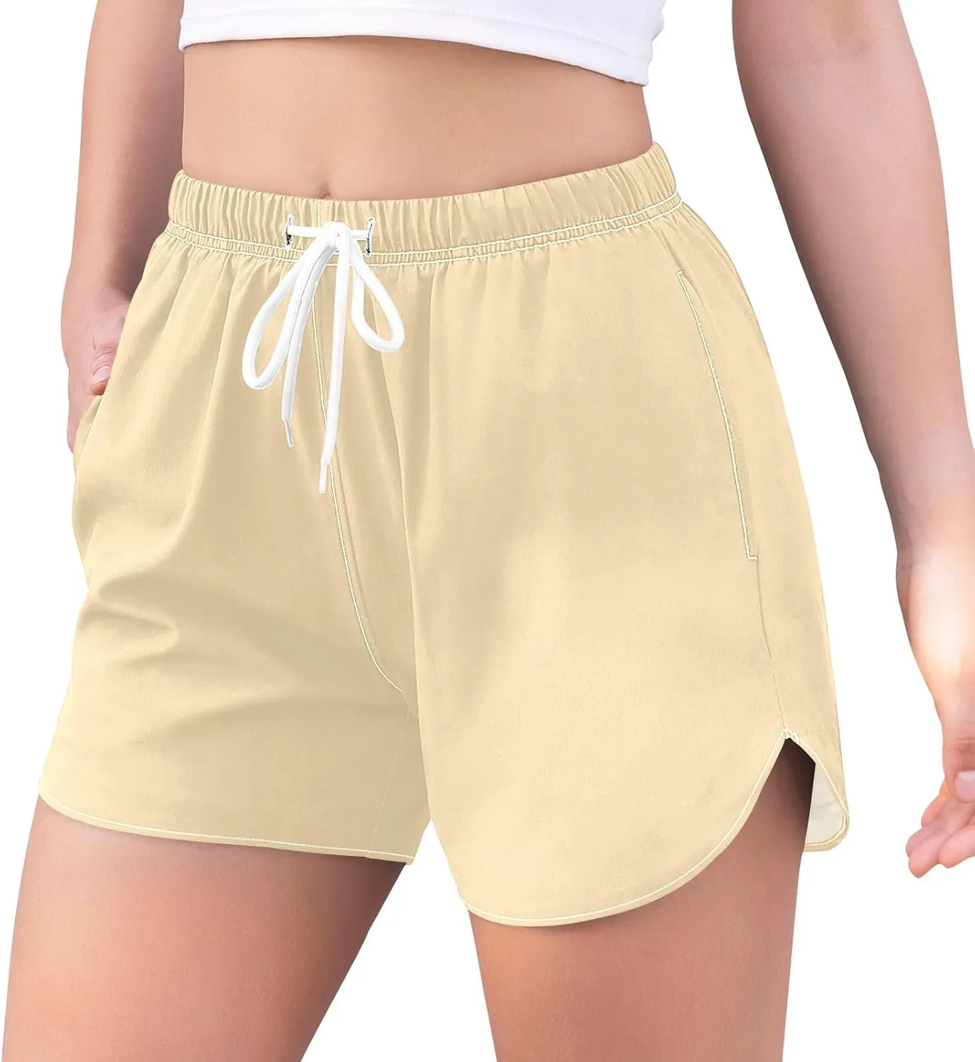 ODAWA Moccasin Womens Sweat Shorts Women Workout Shorts with Liner Womens Quick Dry Shorts