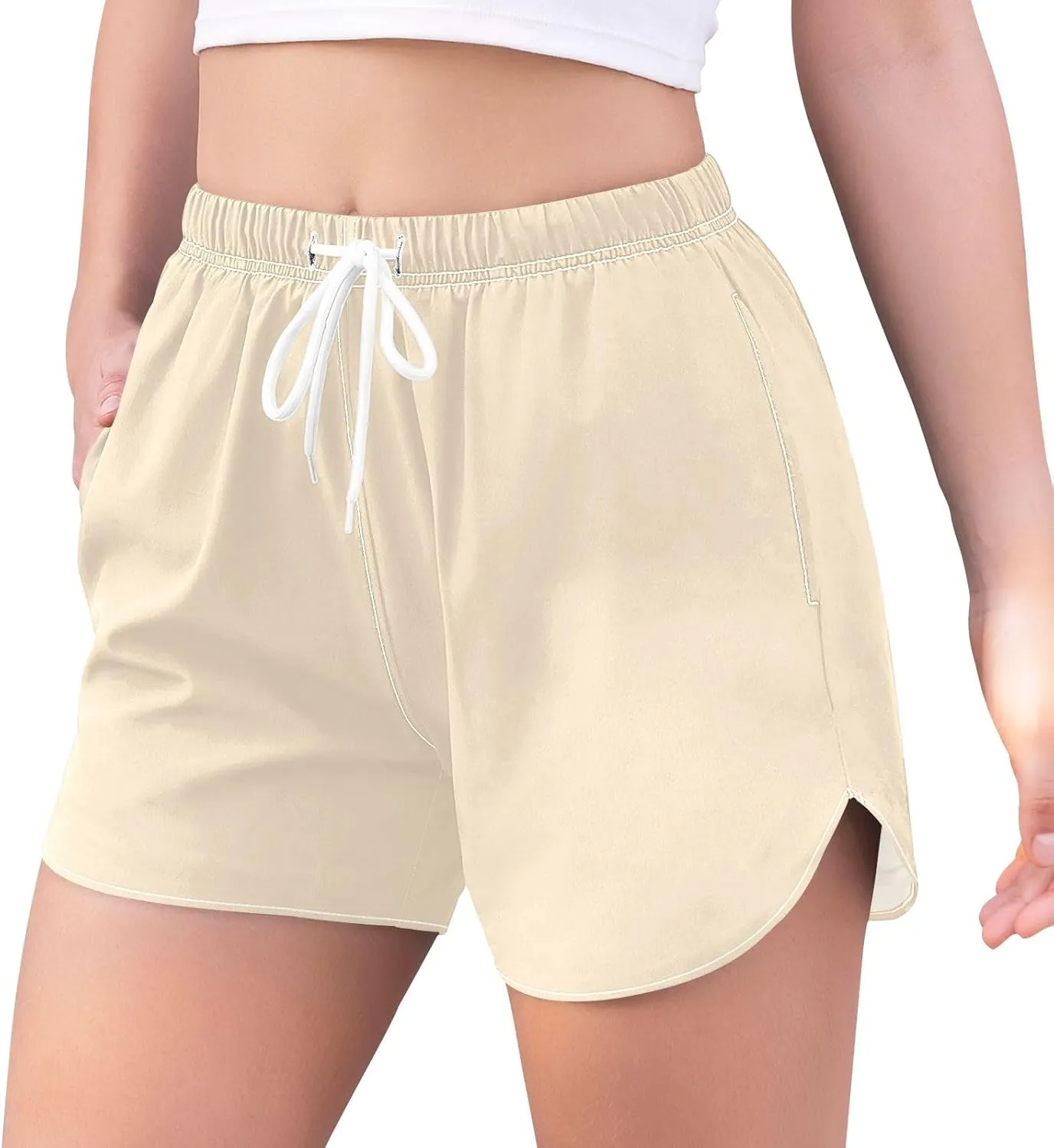 ODAWA Moccasin Womens Sweat Shorts Women Workout Shorts with Liner Womens Quick Dry Shorts