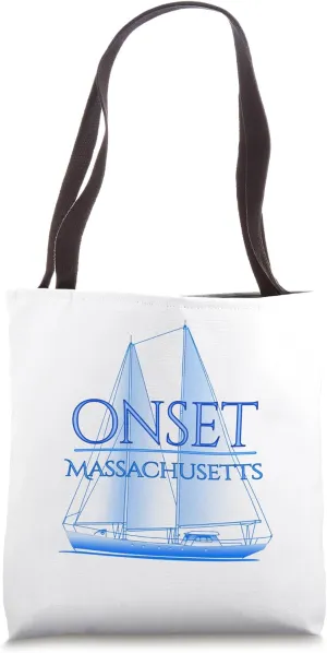 Onset Massachusetts Coastal Nautical Sailing Sailor Tote Bag