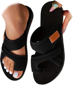 Orthopedic Sandals for Women,2025Women's Hollow Mesh Slide Sandals,Breathable Mesh Sandals for Women