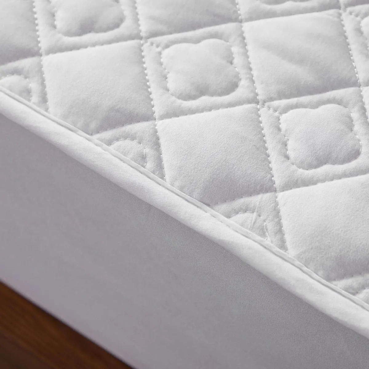Quilted Fitted Sheet, Deep Pocket Fitted Sheet for 11" in Mattress, 360° Parcel Non-Slip Breathable Mattress Protector, Cozy Cotton Fitted Sheet Cover,B,Twin XL