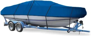 SBU Blue Boat Cover Compatible for MAXUM 2000SR/2050MU BR 1992 1993 1994 1995, Travel Storage Mooring