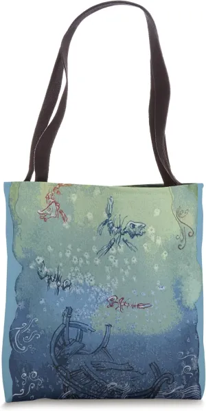 Shipwreck, Fish, Fishbones, Fantasy Tote Bag