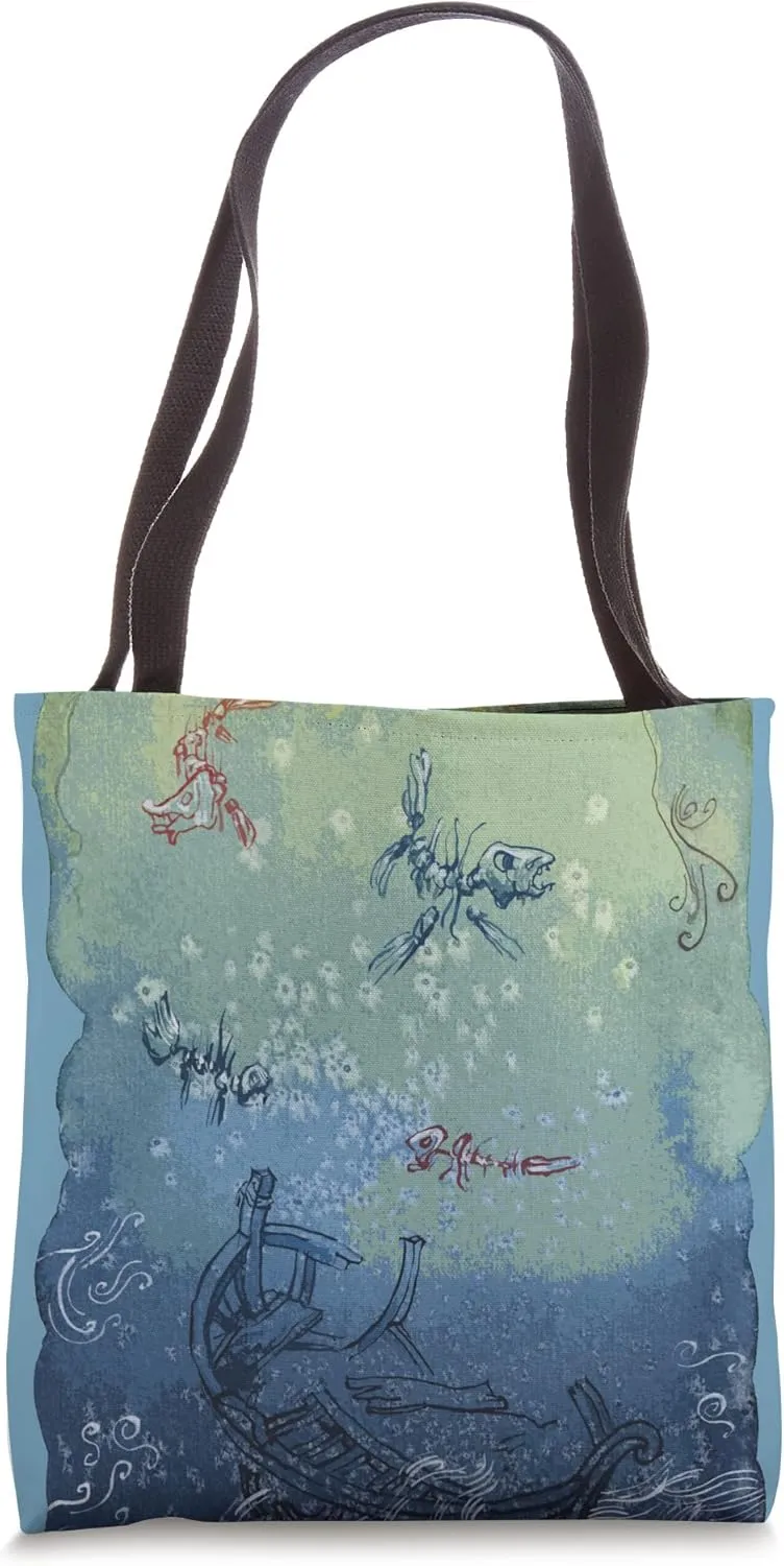 Shipwreck, Fish, Fishbones, Fantasy Tote Bag