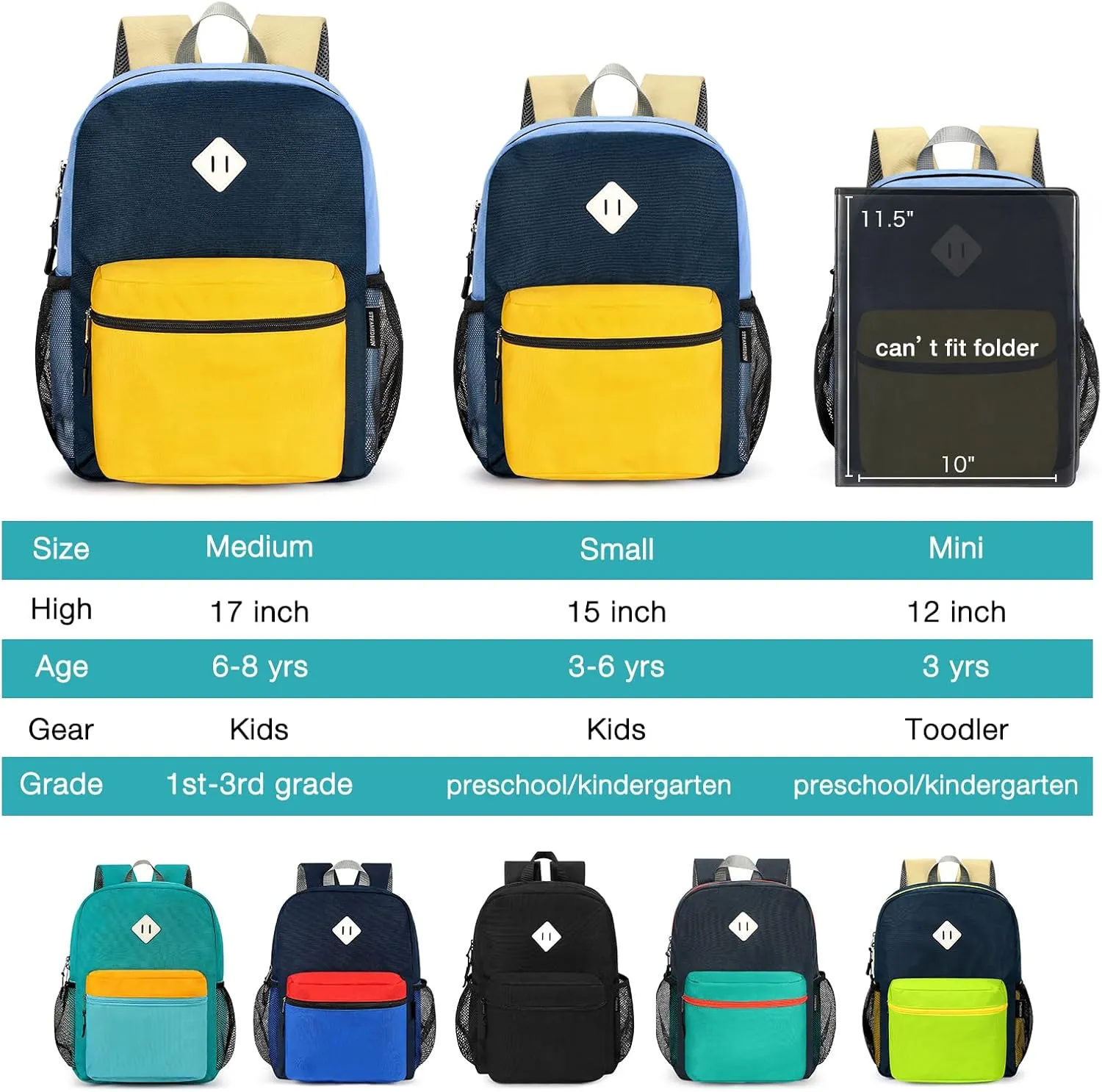 STEAMEDBUN Toddler Backpack for Boys 2-4,Kindergarten Backpack for Boys,Preschool Backpack,Mini