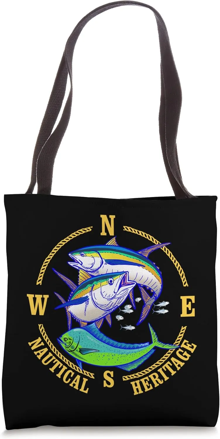 Tuna Dolphinfish Shirt Nautical Heritage Nautical Shirt Tuna Tote Bag