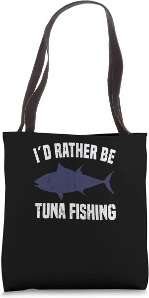 Tuna Fishing Bluefin Lures Rod Boat Overnight Fish Tote Bag