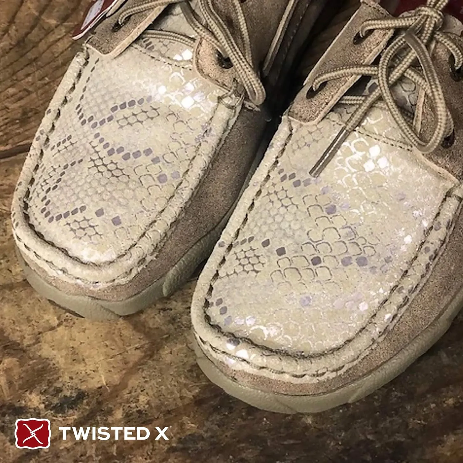 Twisted X Women's Boat Shoe Driving Moc, Moc Toe