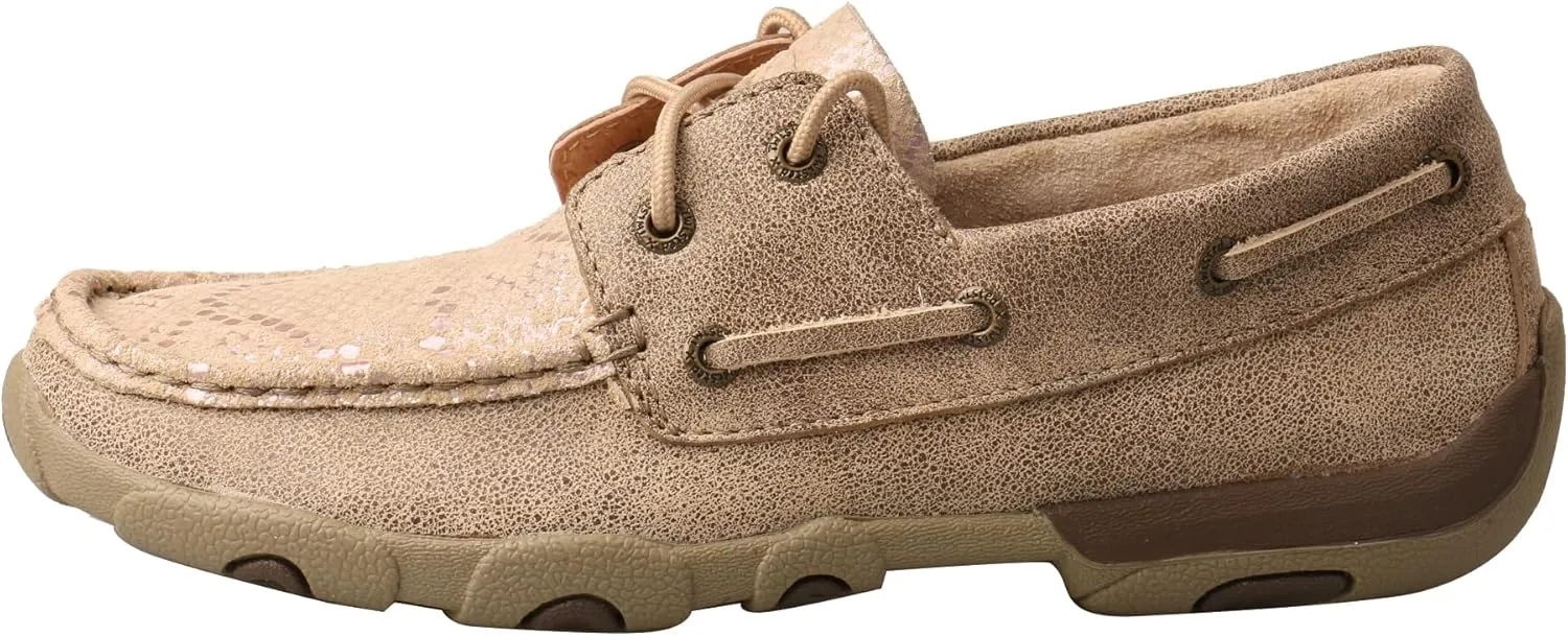 Twisted X Women's Boat Shoe Driving Moc, Moc Toe