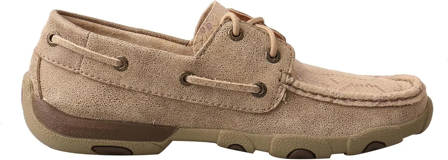 Twisted X Women's Boat Shoe Driving Moc, Moc Toe