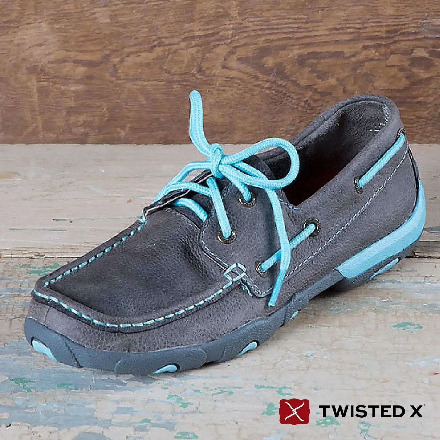 Twisted X Women's Boat Shoe Leather Driving Moccasins