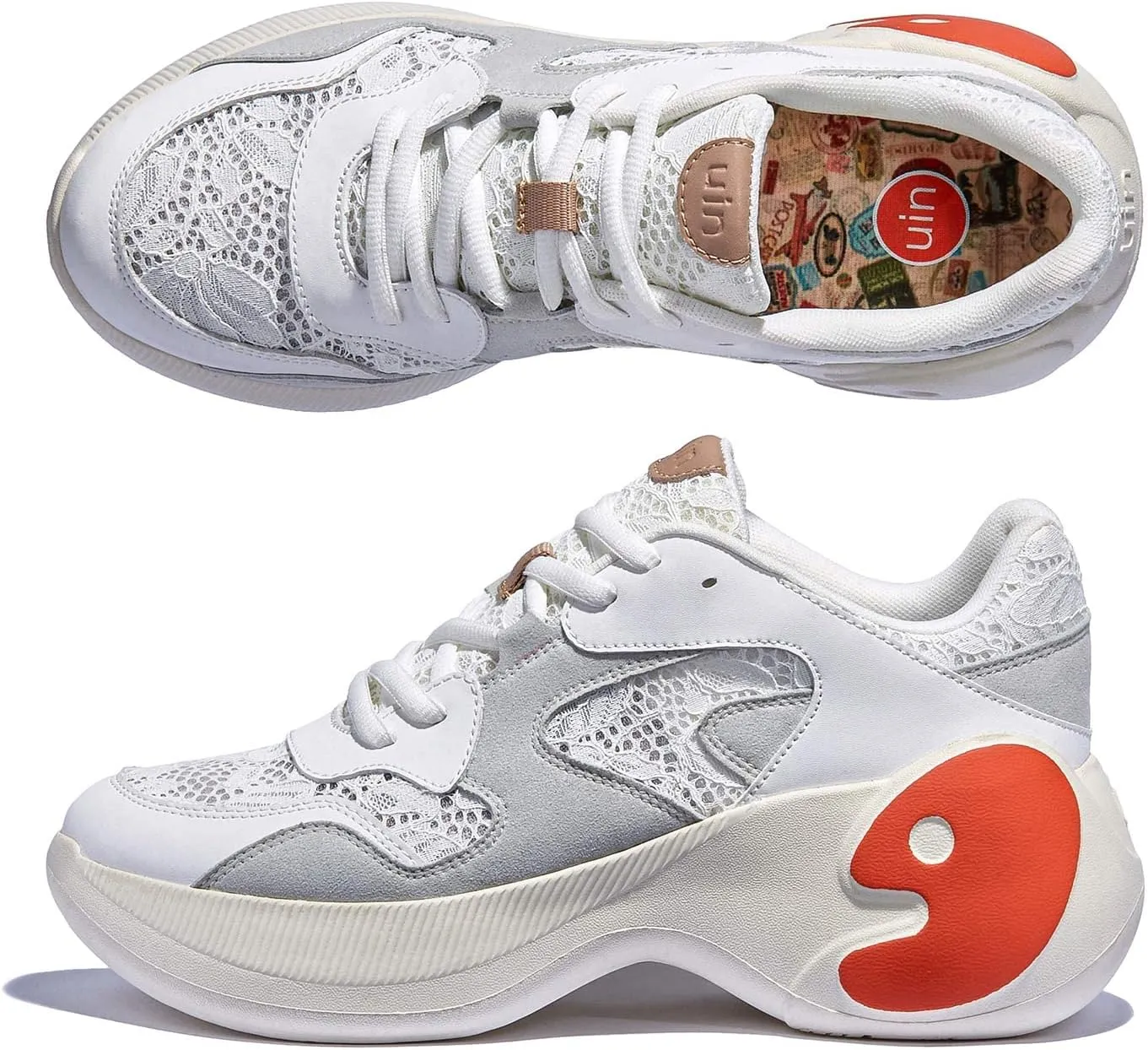 UIN Women's Travel Walking Shoes Art Painted Slip Ons Casual Lightweight Comfortable Chunky Fashion Sneaker Zaragoza Series