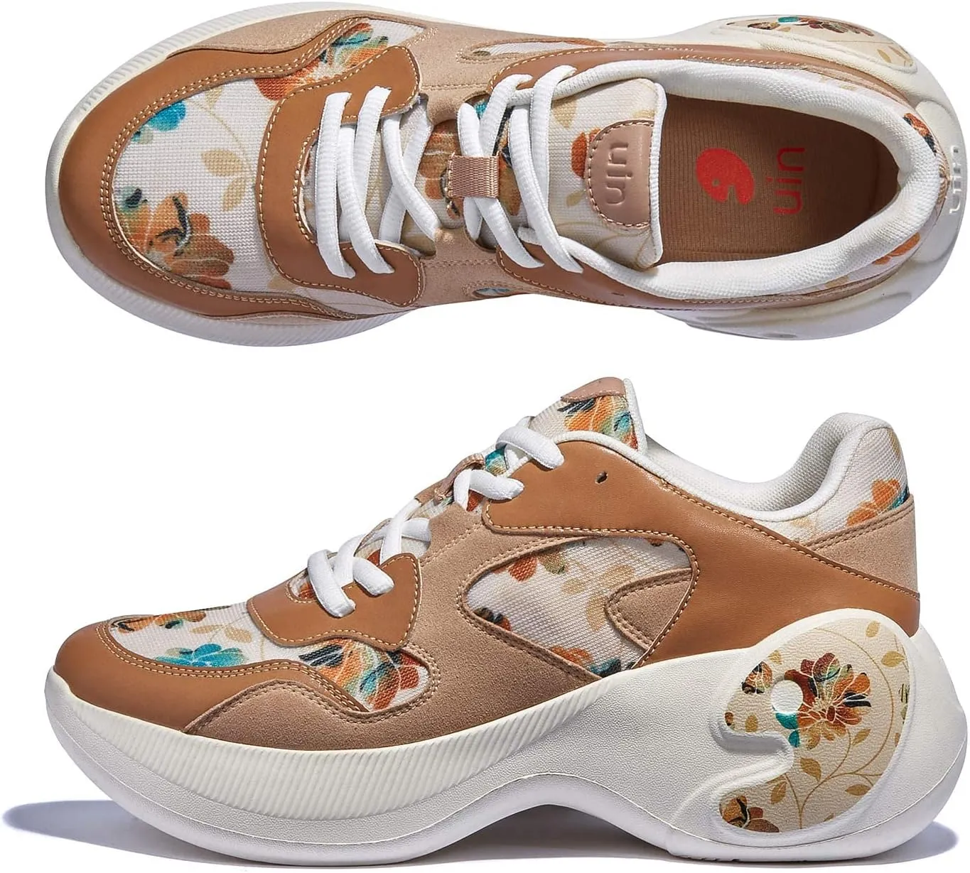 UIN Women's Travel Walking Shoes Art Painted Slip Ons Casual Lightweight Comfortable Chunky Fashion Sneaker Zaragoza Series