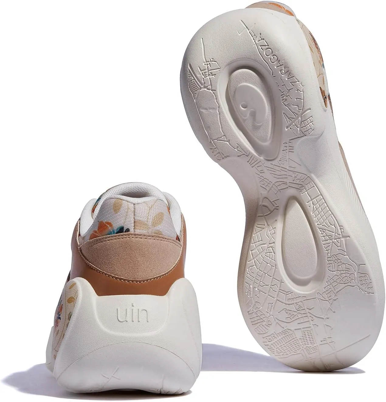 UIN Women's Travel Walking Shoes Art Painted Slip Ons Casual Lightweight Comfortable Chunky Fashion Sneaker Zaragoza Series