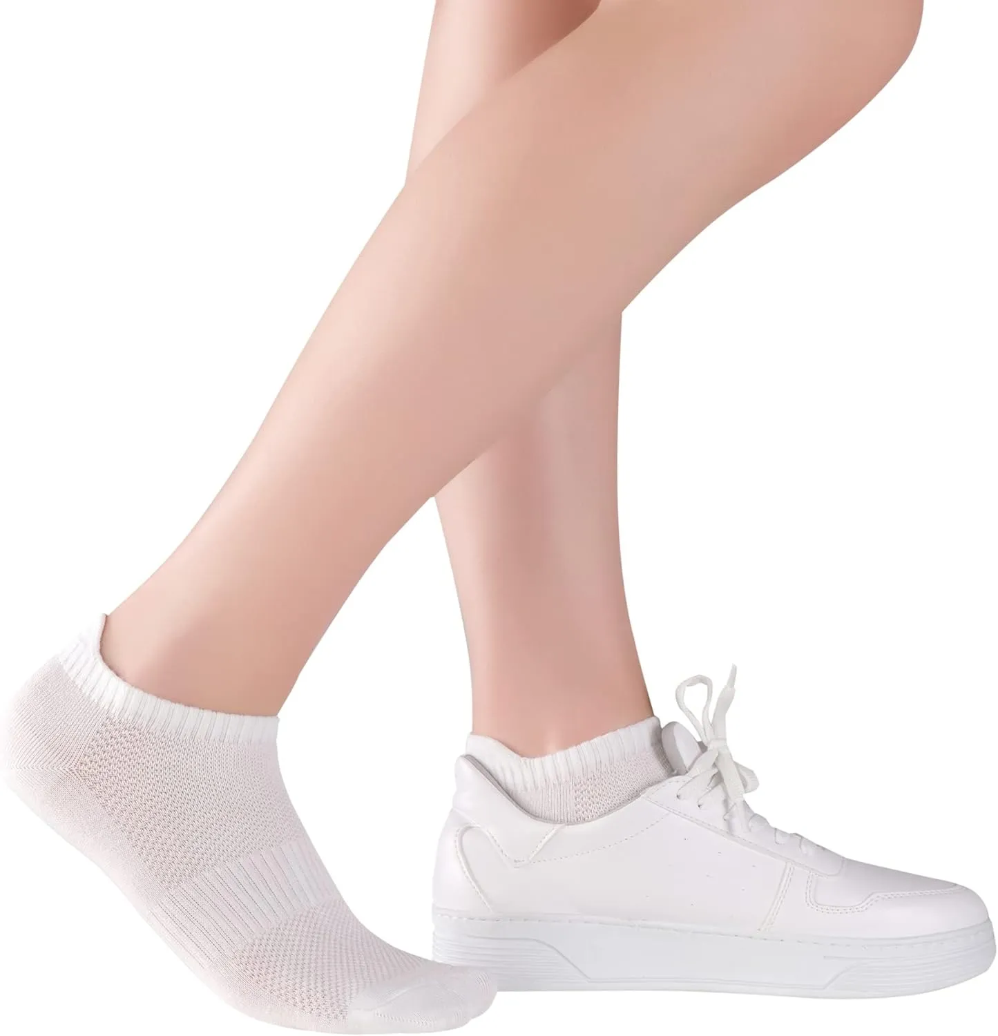 Unisex Thin Rayon Ankle Socks, Breathable Low Cut Athletic Running Sports Socks for Women and Men 4-8-12 Pairs
