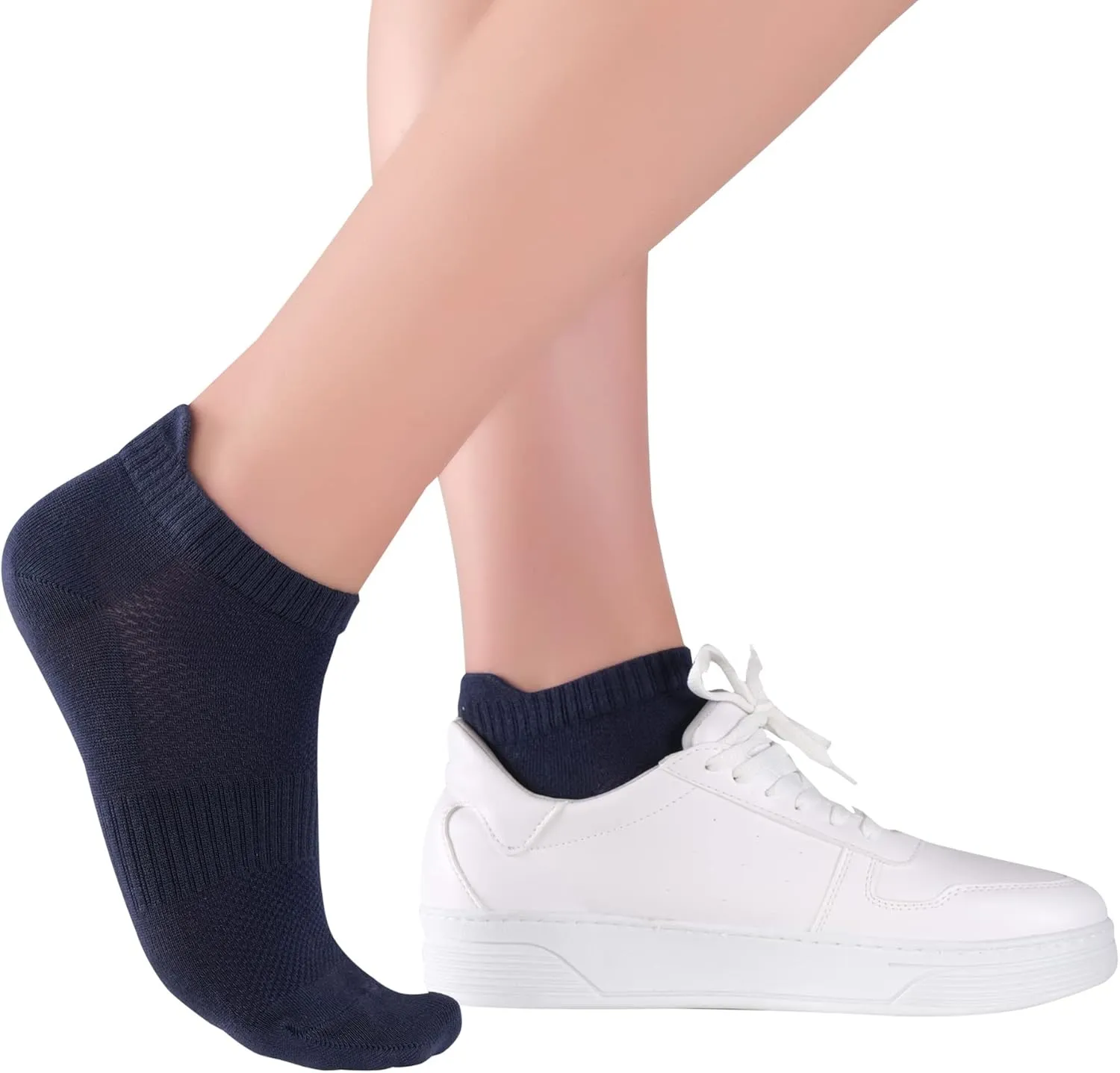 Unisex Thin Rayon Ankle Socks, Breathable Low Cut Athletic Running Sports Socks for Women and Men 4-8-12 Pairs