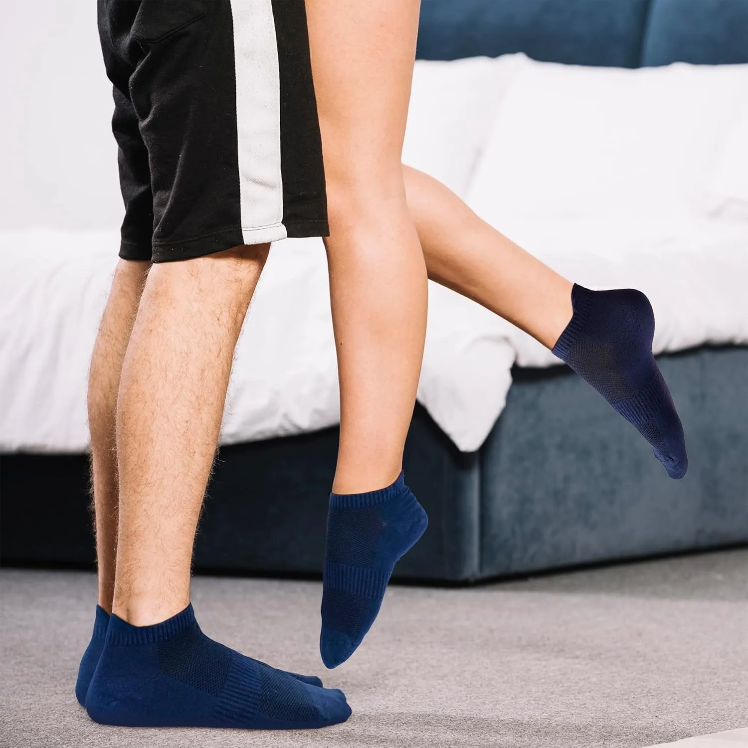 Unisex Thin Rayon Ankle Socks, Breathable Low Cut Athletic Running Sports Socks for Women and Men 4-8-12 Pairs