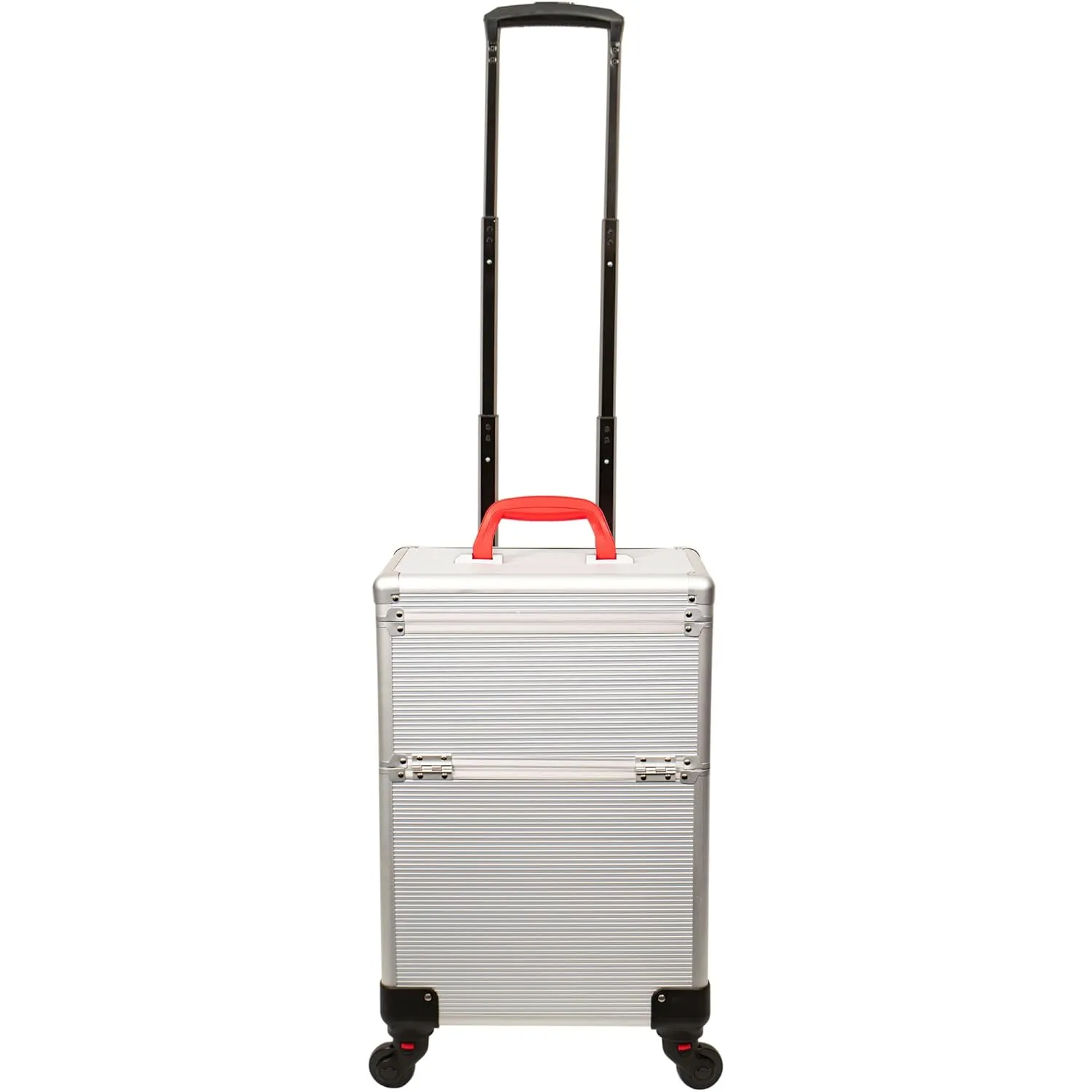 Ver Beauty Professional Rolling Makeup Case, Heavy Duty Hair Stylist & Makeup Artist Travel Case with Easy Slide and Extendable Trays, Silver, VT002-24