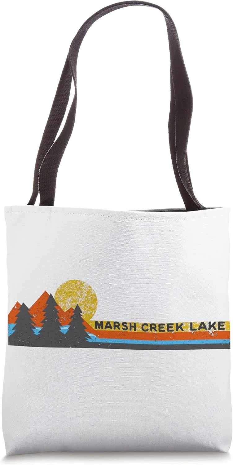Vintage Marsh Creek Lake Tote Bag