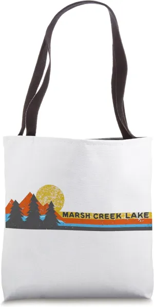 Vintage Marsh Creek Lake Tote Bag
