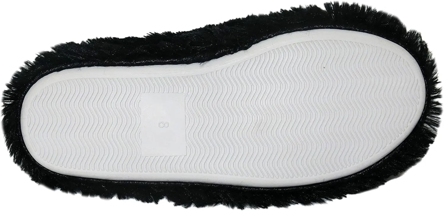 Winter Indoor Moccasin Slippers for Women, Soft Warm Fuzzy Home Slippers Non-Slip for Women