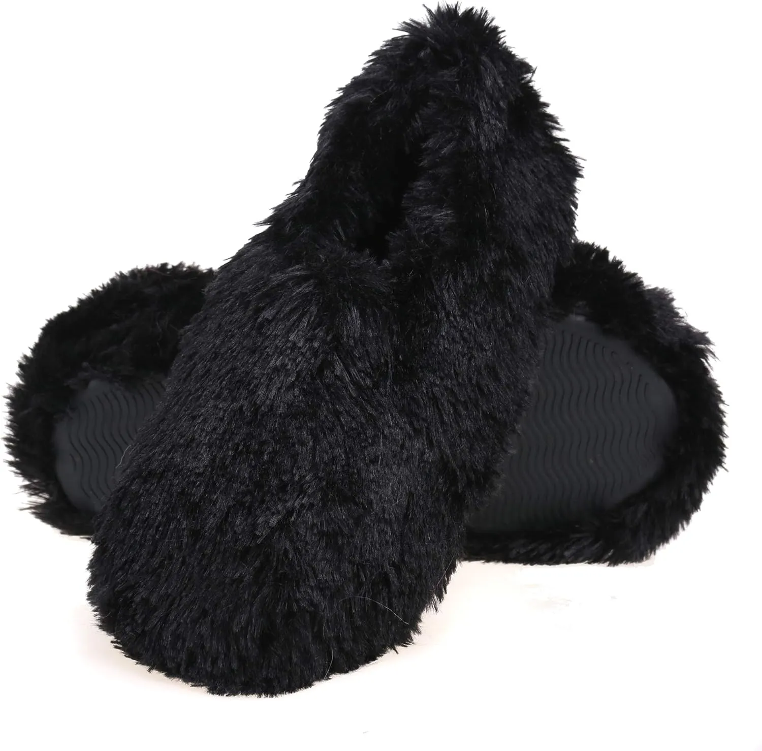 Winter Indoor Moccasin Slippers for Women, Soft Warm Fuzzy Home Slippers Non-Slip for Women