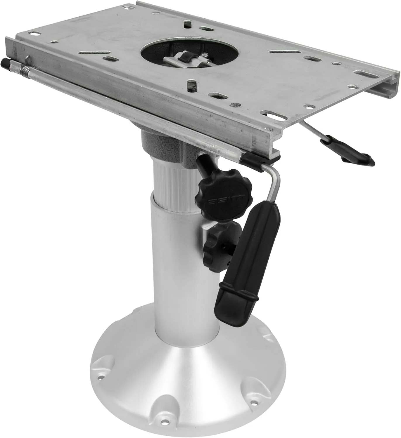 Wise 8WP21-374 Boat Seat Pedestal, Adjustable Height from 12" to 18", with Seat Slide Seat Mount, Adjustable Travel 5" - Fore & AFT