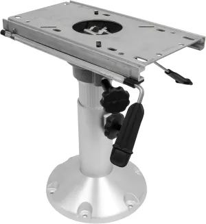 Wise 8WP21-374 Boat Seat Pedestal, Adjustable Height from 12" to 18", with Seat Slide Seat Mount, Adjustable Travel 5" - Fore & AFT
