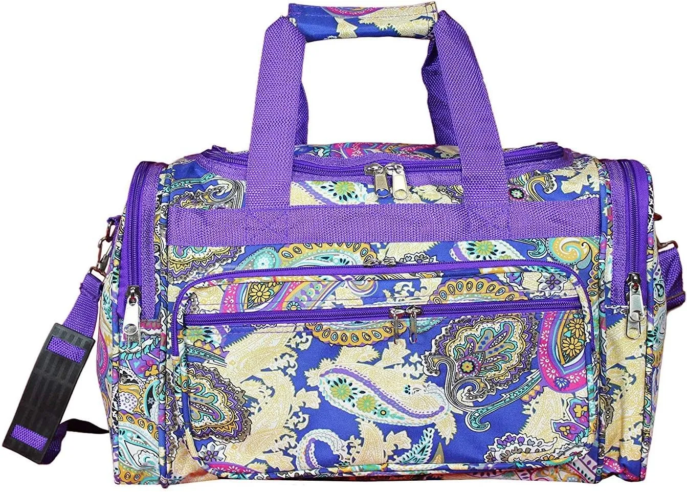 World Traveler 22 Inch Duffle Bag, Purple Multi Paisley, One Size