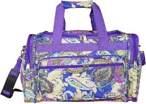 World Traveler 22 Inch Duffle Bag, Purple Multi Paisley, One Size