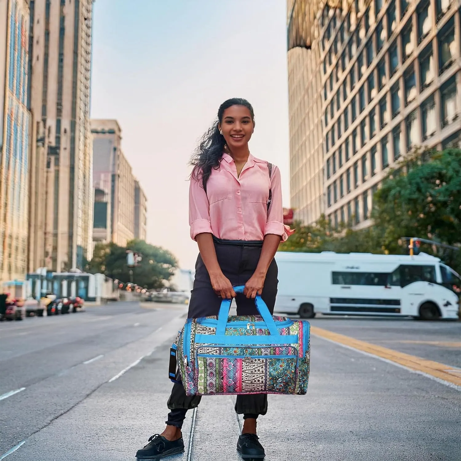 World Traveler Bohemian 22-inch Carry-on Duffle Bag with Adjustable Shoulder Strap