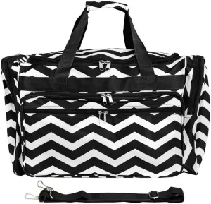 World Traveler Chevron 22-inch Carry-on Duffle Bag with Adjustable Shoulder Strap