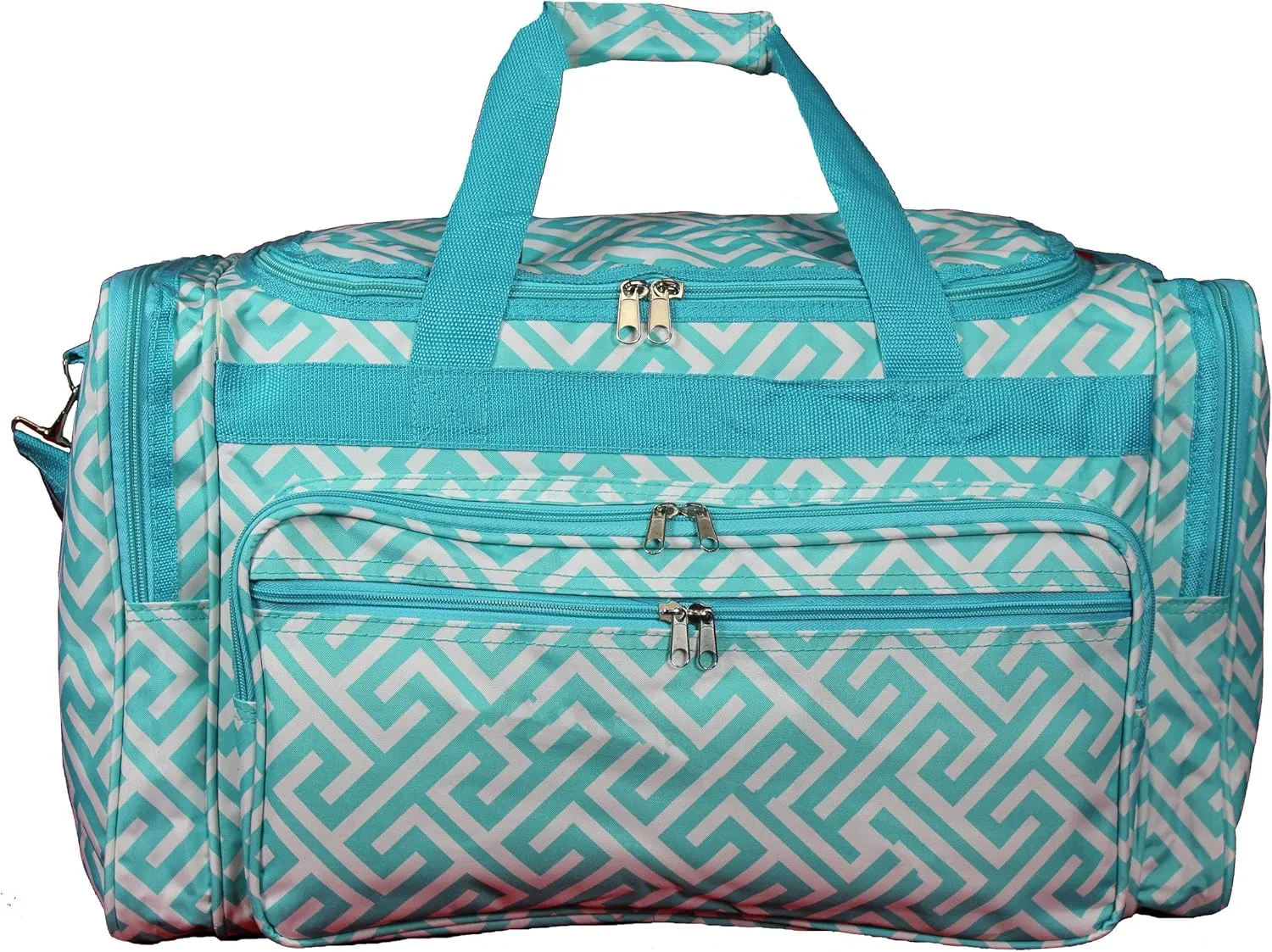 World Traveler Greek Key 22-inch Carry-on Duffle Bag with Adjustable Shoulder Strap