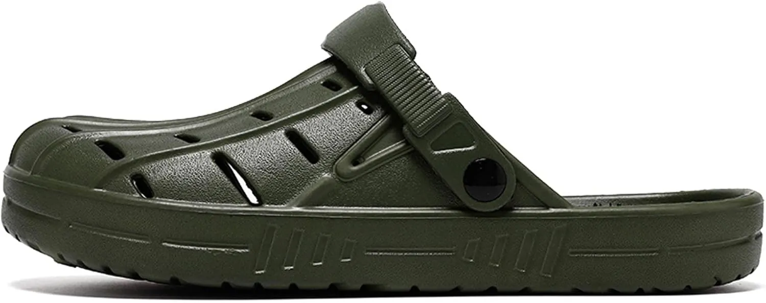 YUKTOPA Men's Large Size Garden Clogs Shoes Lightweight Breathable Slide Sandals Non Slip Shower Slipper Water Shoes Summer Outdoor Walking Shoes